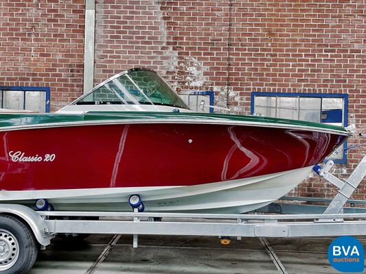 Quicksilver Classic 20 Mercruiser MPI 235hp (RIVA BOESCH Shape) Speedboat Trailer 2021.