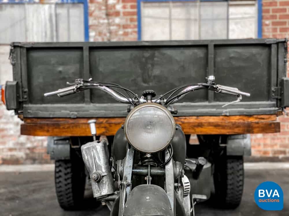 Moto Guzzi Ercole 500cc Hydraulischer Kipper Grün 1961.