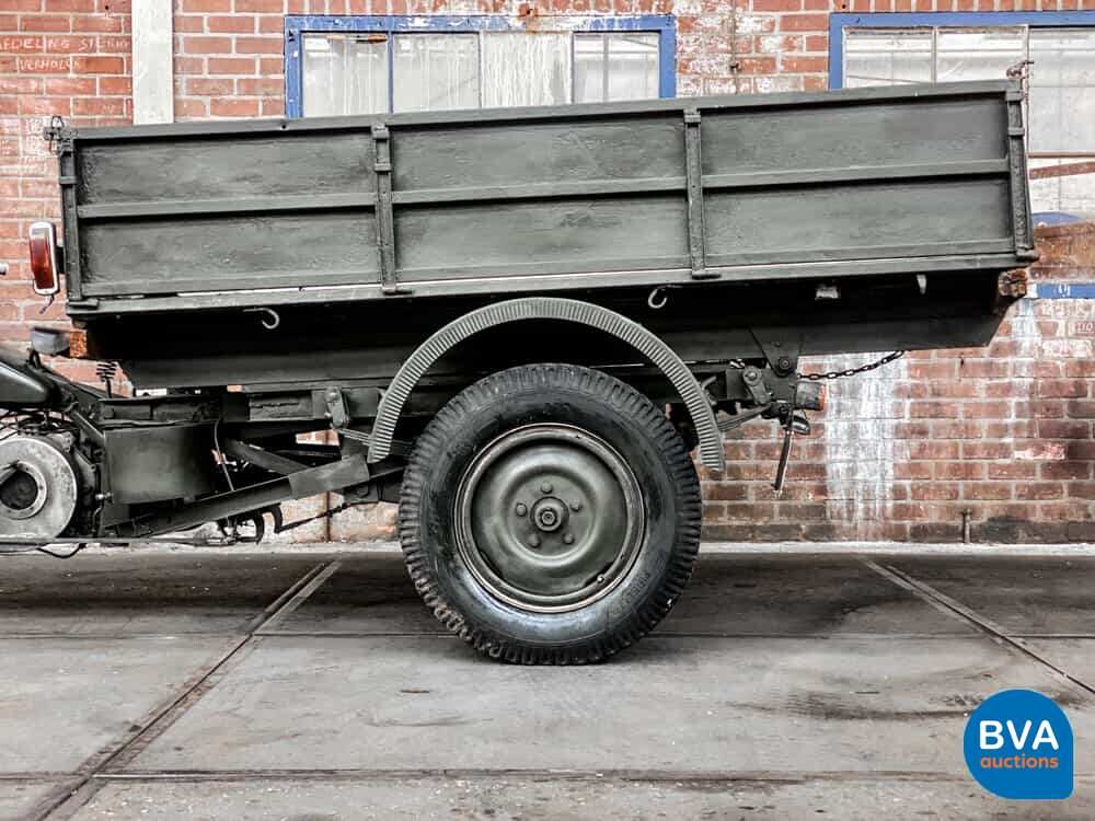 Moto Guzzi Ercole 500cc Hydraulischer Kipper Grün 1961.