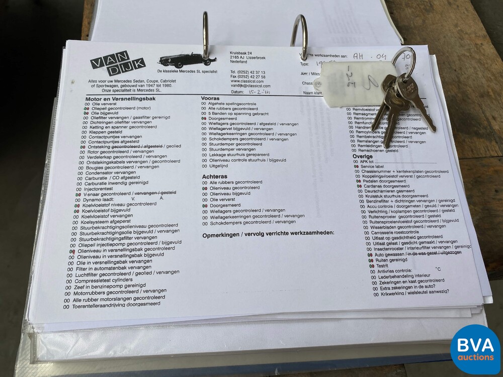 Mercedes-Benz 190SL Cabriolet W121 Roadster 143pk 1956 SL-Klasse, AH-04-70.