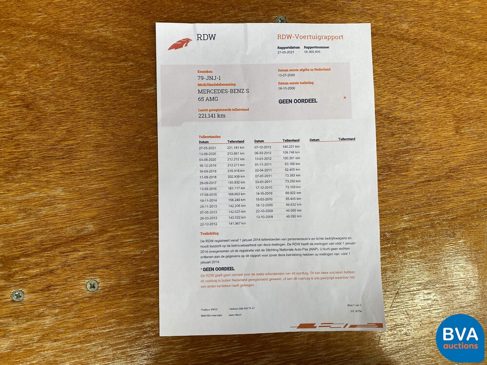 Mercedes-Benz S65 AMG Lange S-Klasse 612pk DESIGNO 2006, 79-JNJ-1.