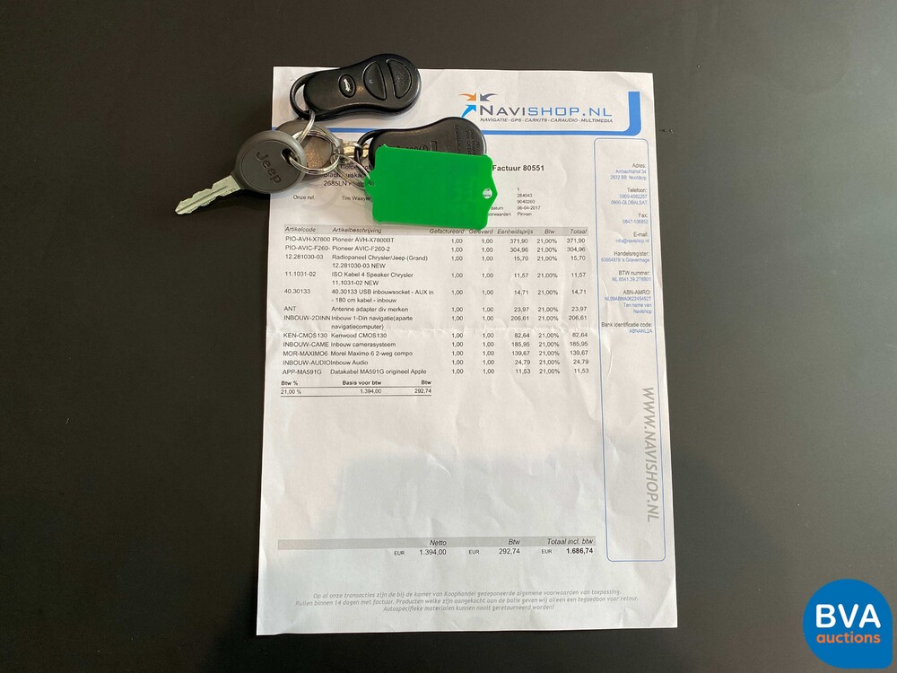 Jeep Cherokee 3.7i V6 Sport Plus 211pk 2001 -Org NL-, 64-HS-HK.