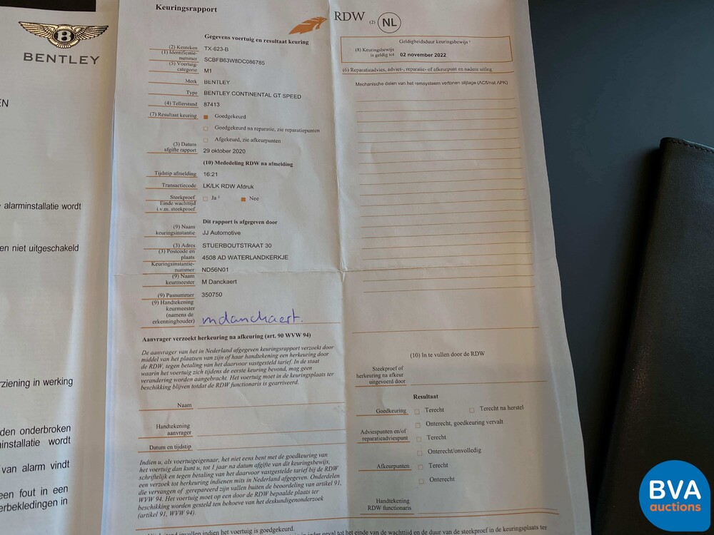 Bentley Continental GT Speed 6.0 W12 626 PS 2013, TX-623-B.