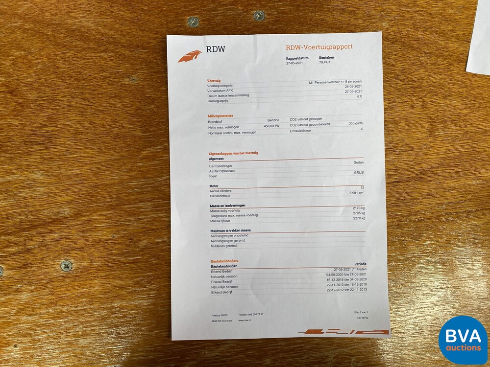 Mercedes-Benz S65 AMG Lange S-Klasse 612pk DESIGNO 2006, 79-JNJ-1.