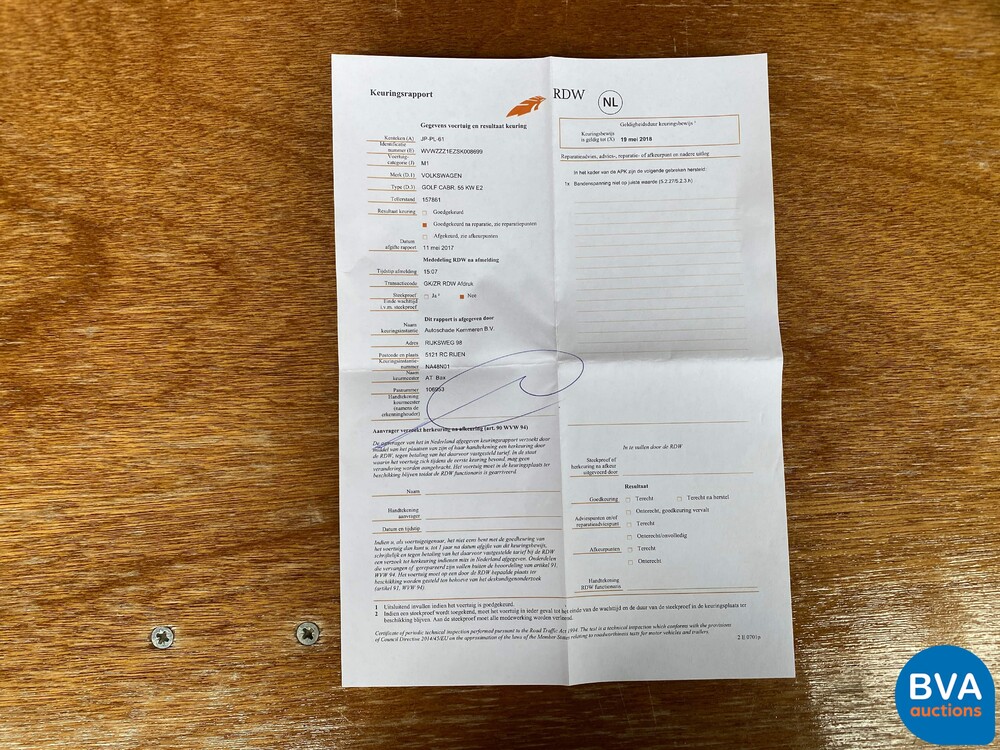 Volkswagen Golf 1.8 Convertible 75hp E2 -Org. NL-, J-PPL-61.