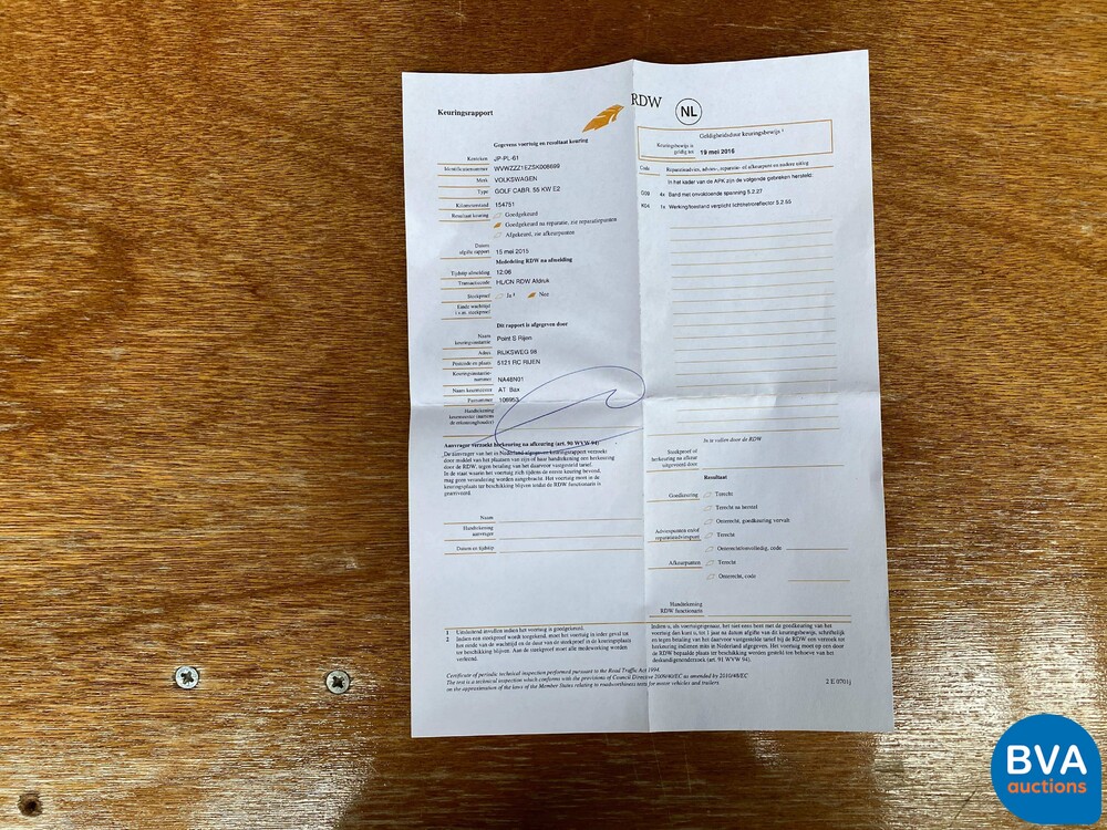 Volkswagen Golf 1.8 Convertible 75hp E2 -Org. NL-, J-PPL-61.