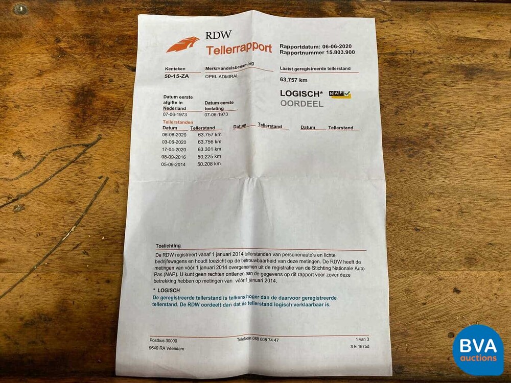 Opel Admiral 2.8 H 1973, 50-15-ZA