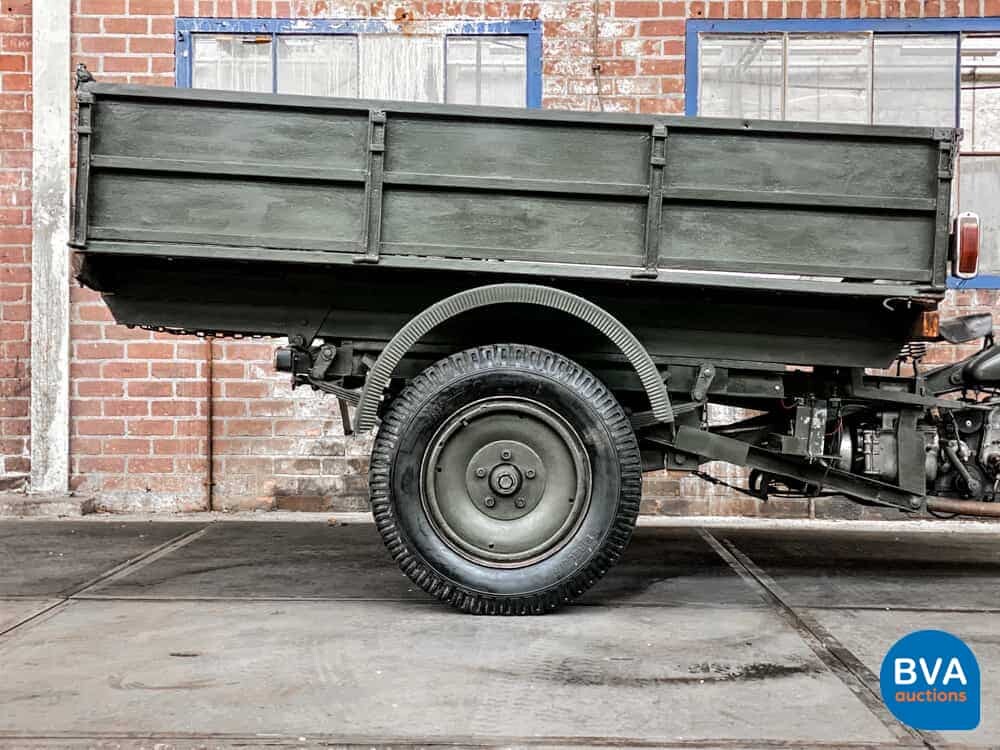 Moto Guzzi Ercole 500cc Hydraulischer Kipper Grün 1961.