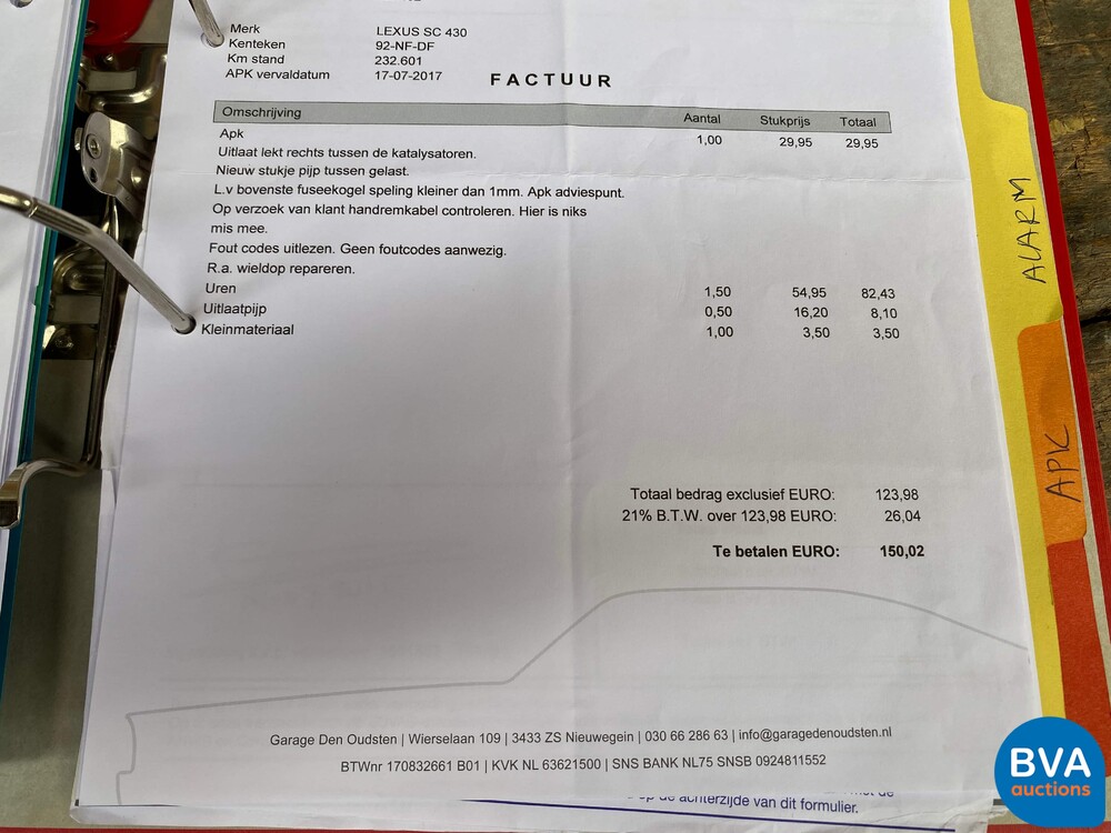 Lexus SC430 V8 286pk Cabriolet 2003, -Org NL- 92-NF-DF