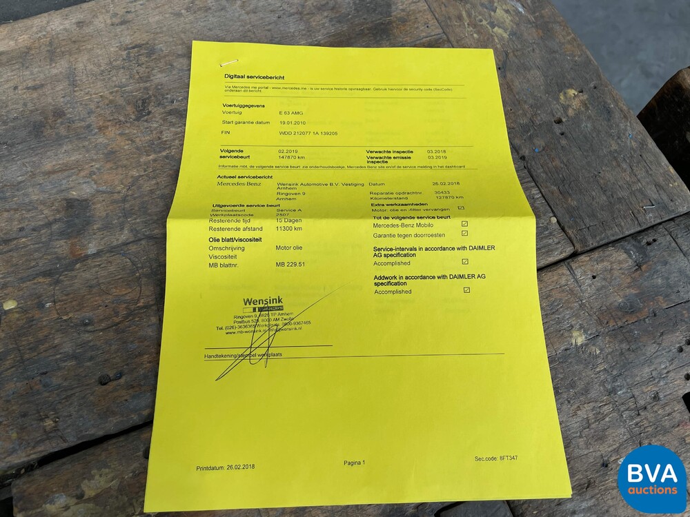 Mercedes-Benz E63 AMG 525pk Limousine E-klasse 2010, -Org NL- 00-KRJ-1