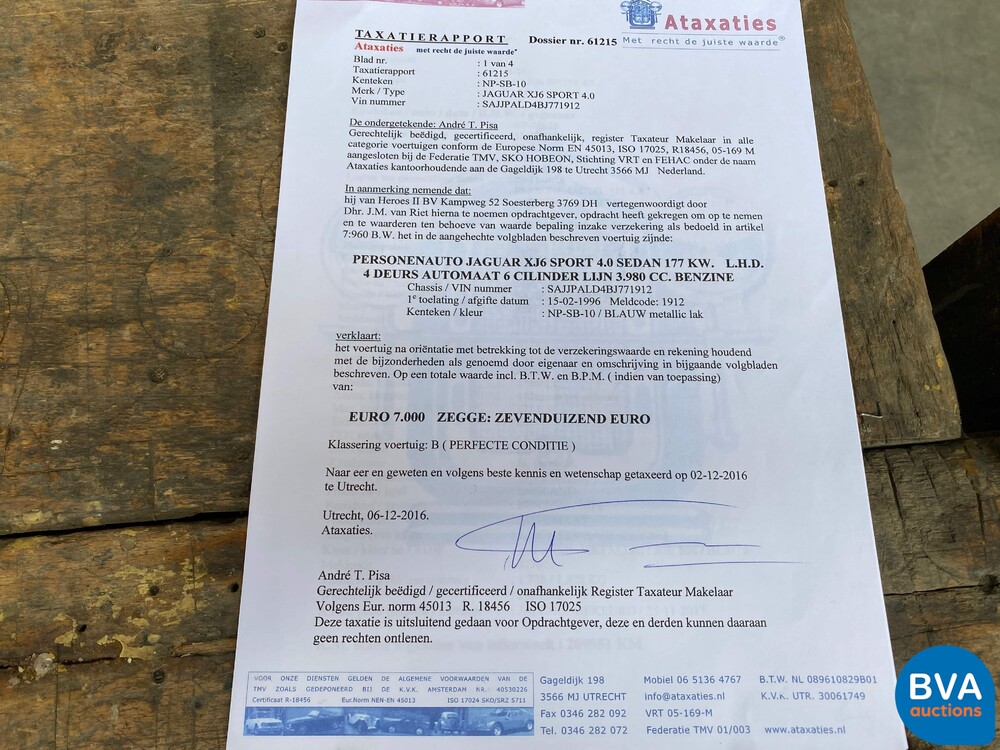 Jaguar XJ 4.0 Sport 241pk -Org.NL- 1996, NP-SB-10