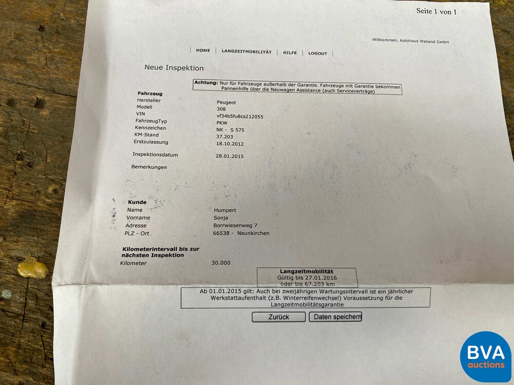 Peugeot 308CC1.6 THP 200 PS 2012 Cabriolet, XP-746-J.