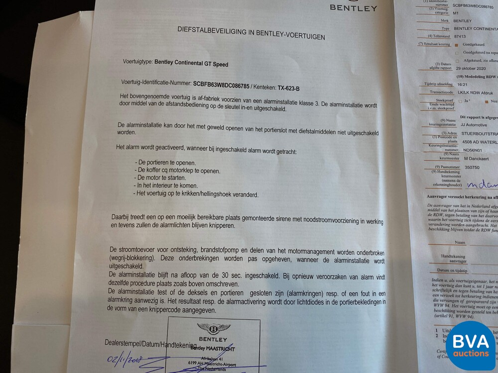 Bentley Continental GT Speed 6.0 W12 626pk 2013, TX-623-B