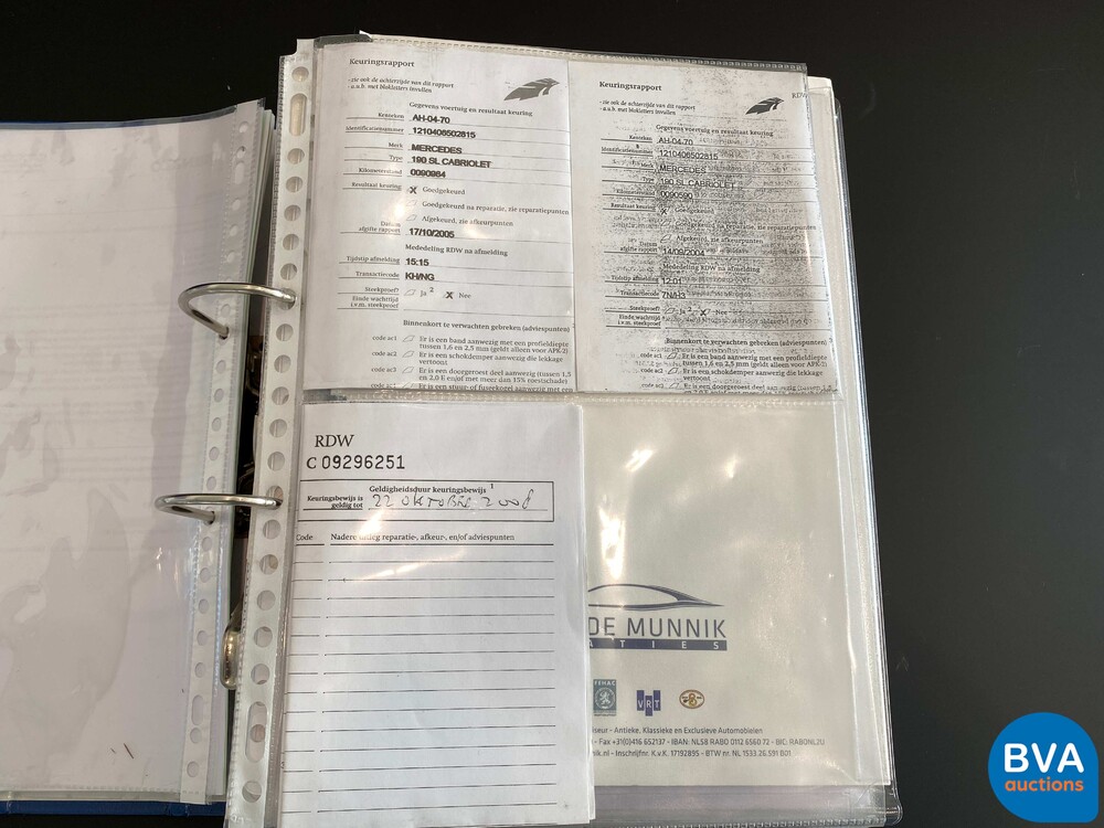 Mercedes-Benz 190SL Cabriolet W121 Roadster 143pk 1956 SL-Class, AH-04-70.