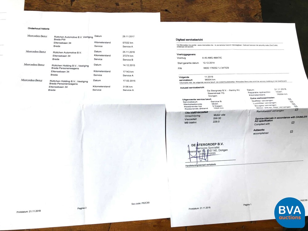 Mercedes-Benz A45 AMG 4Matic NIGHT-EDITION A-Class 2014 ORG-NL, 6-ZDB-58.