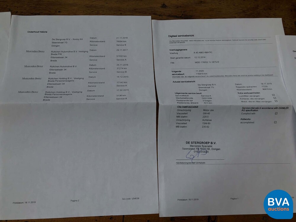 Mercedes-Benz A45 AMG 4Matic NIGHT-EDITION A-Class 2014 ORG-NL, 6-ZDB-58.