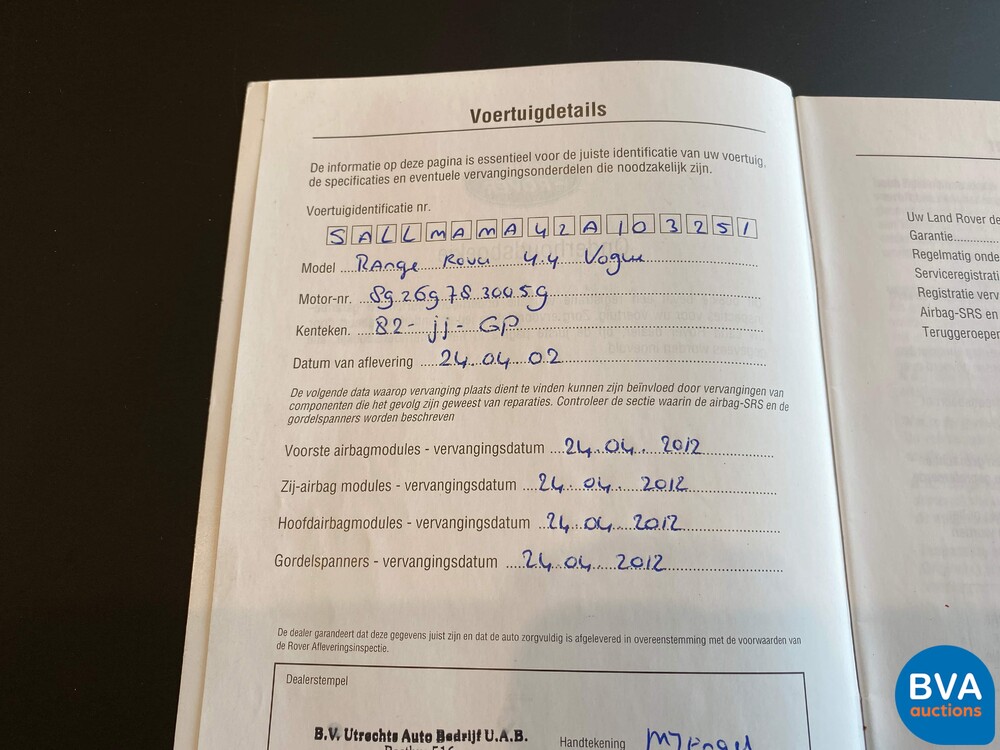 Land Rover Range Rover Vogue 4.4 V8 286pk 2002 YOUNGTIMER , 82-JJ-GP