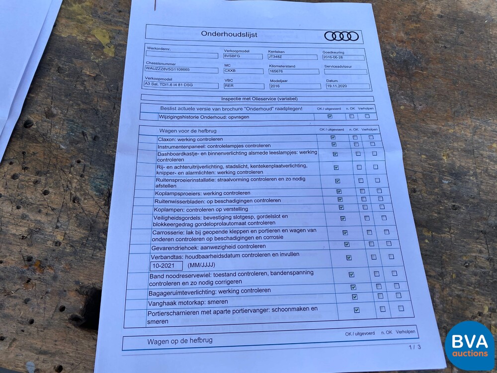 Audi A3 Limousine 1.6 TDI Adrenaline Sport S-line 110PS 2016, -Original NL-, JT-348-Z.