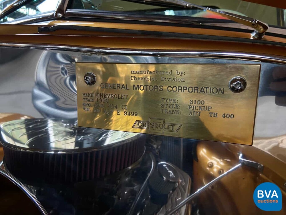 Chevrolet Pick Up 3100 233 PS Neuzustand! 1952, BE-95-37.