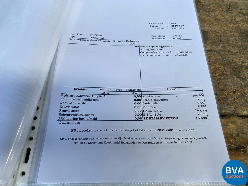 Daimler-Super-V8 4.0 363PS 1998 -Org. NL-, SR-PZ-34.