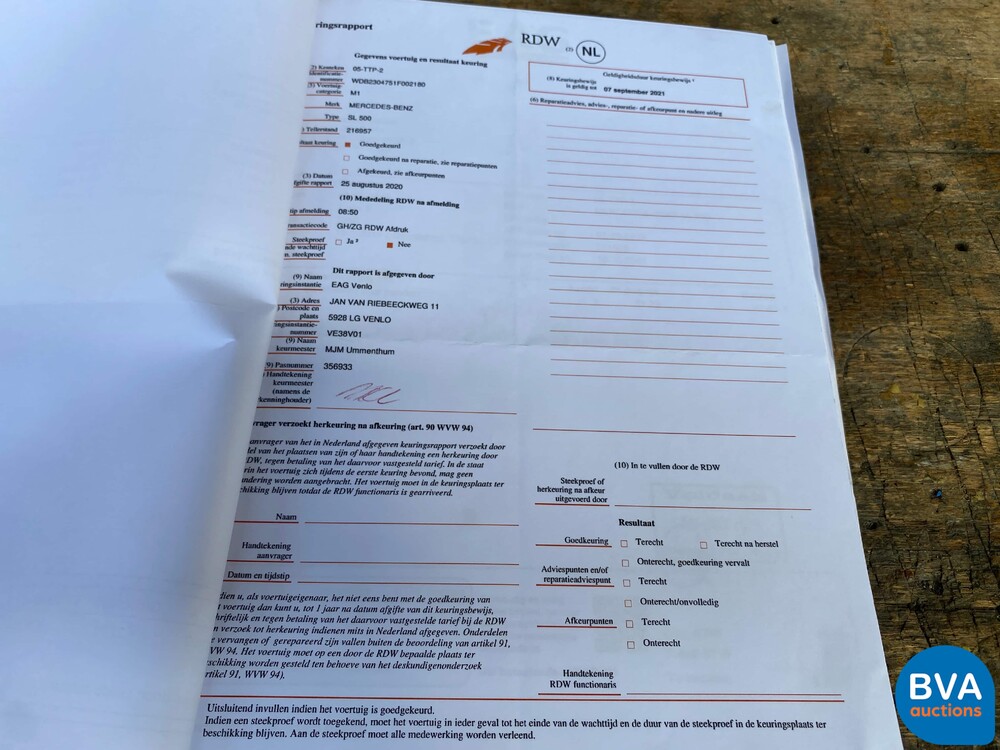 Mercedes-Benz SL500 Roadster SL-Klasse 306PS 2001, 05-TTP-2.