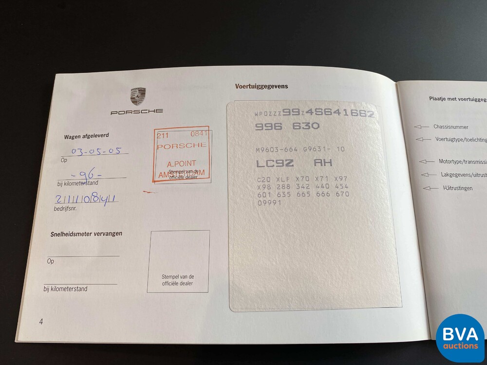 Porsche 911 4s Cabrio 3.6 Carrera 996 320PS 2005 Schaltgetriebe -Org NL-, 70-RK-BS.