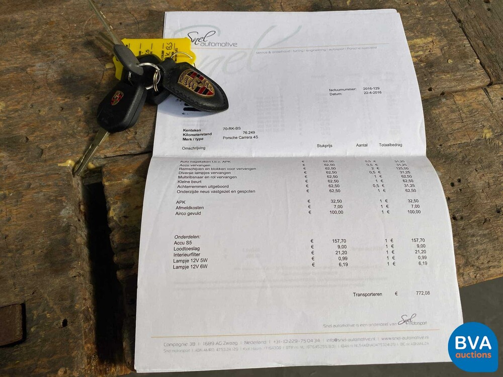 Porsche 911 4s Cabrio 3.6 Carrera 996 320PS 2005 Schaltgetriebe -Org NL-, 70-RK-BS.