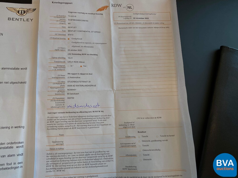 Bentley Continental GT Speed 6.0 W12 626 PS 2013, TX-623-B.