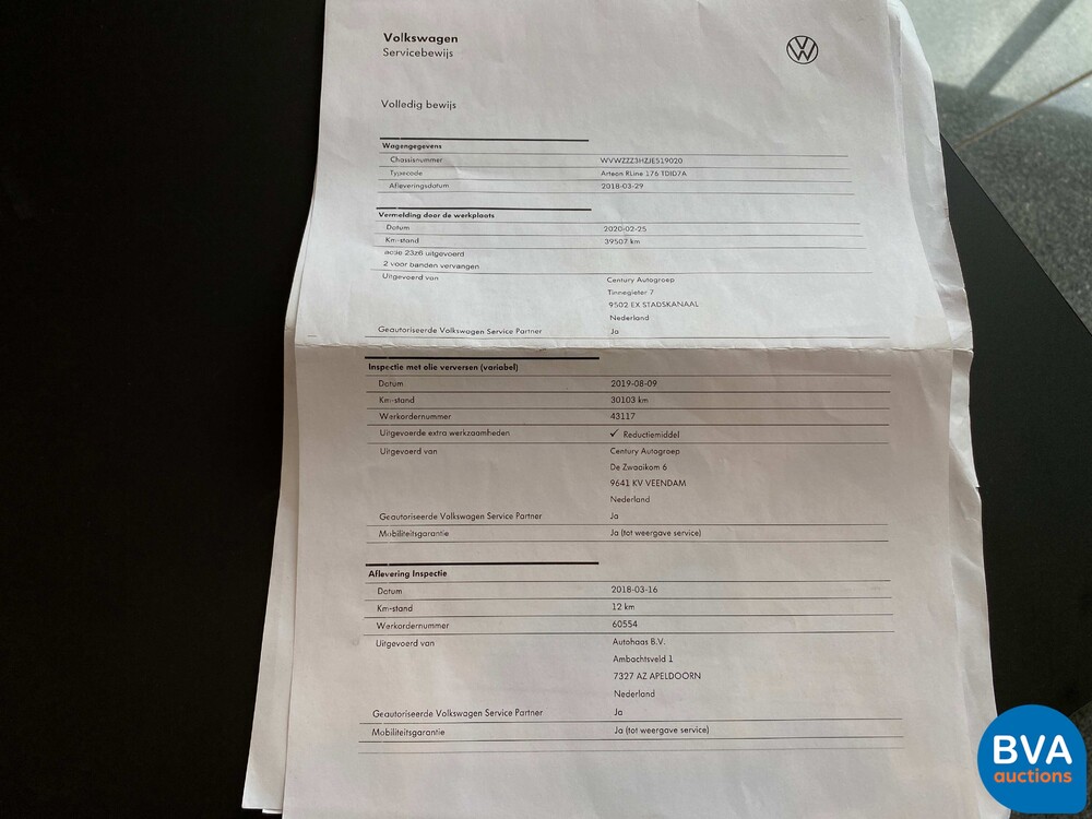 Volkswagen Arteon 2.0 TDI 4Motion Business R-line 239pk 2018, -Org NL- SF-581-S.