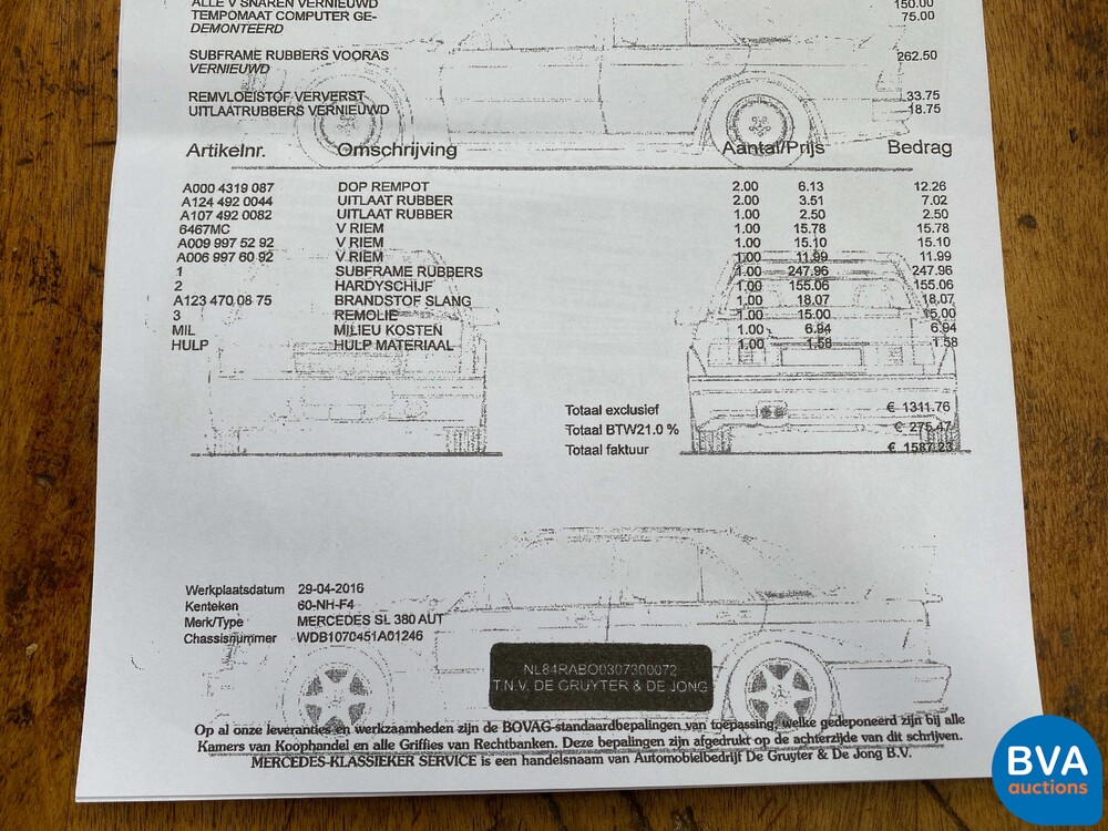 Mercedes-Benz 380SL 155 PS SL-Klasse 1984, 60-NHF-4.