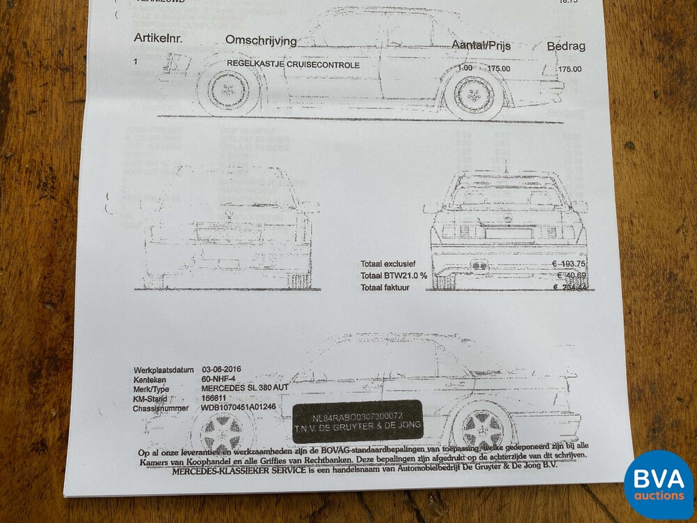 Mercedes-Benz 380SL 155 PS SL-Klasse 1984, 60-NHF-4.