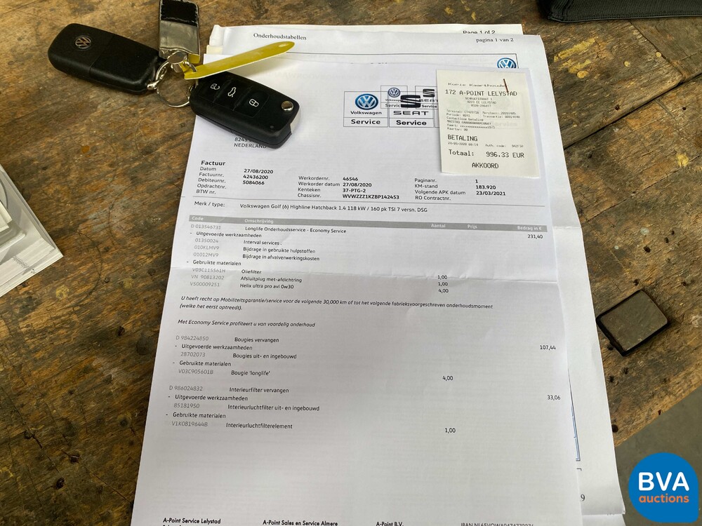 Volkswagen Golf1.4 TSI HighLine 160 PS 2011 -Original NL-, 37-PTG-2.