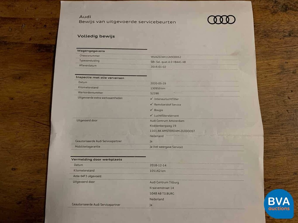 Audi S8 PLUS 4.0 TFSI plus Quattro 605pk 2016 Keramik Facelift.