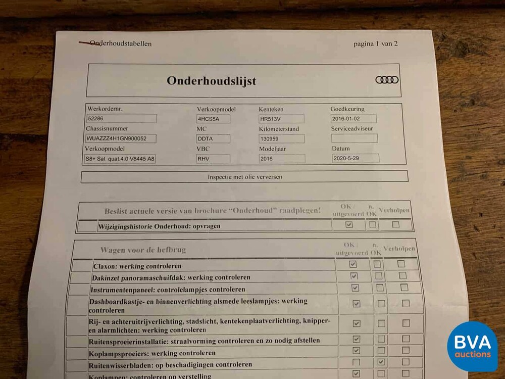 Audi S8 PLUS 4.0 TFSI plus Quattro 605pk 2016 Keramik Facelift.