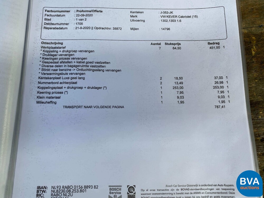 Volkswagen Käfer Cabrio 1.6 Einspritzkäfer 1978, J-352-JK.