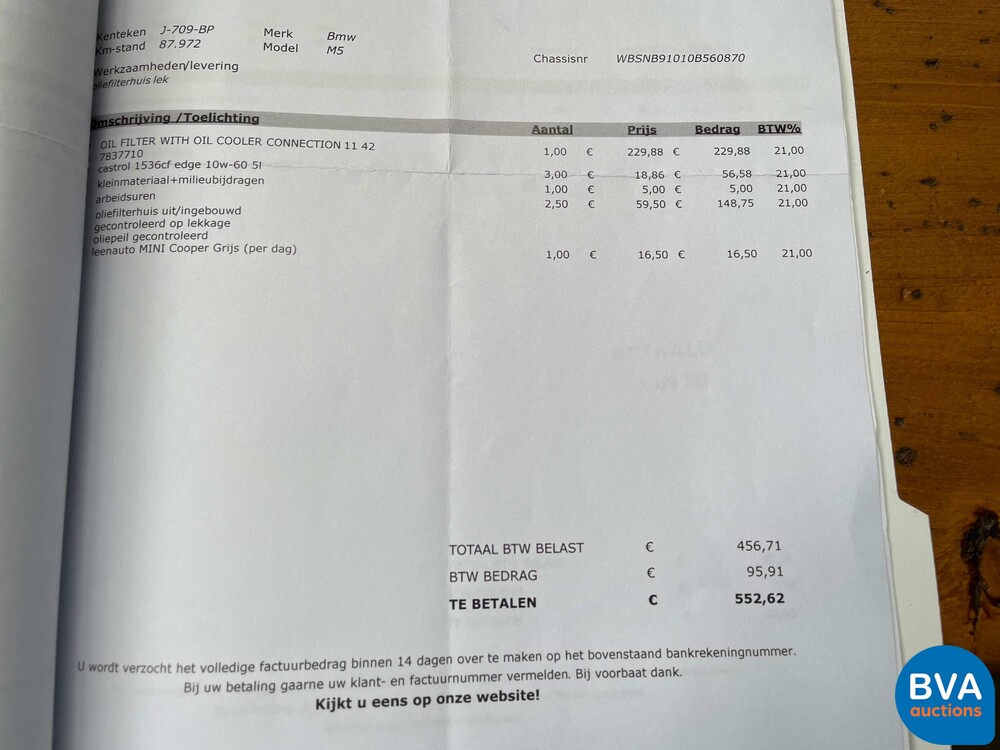 BMW M5 5.0 V10 E60 507pk 5-serie 2005 -YOUNGTIMER-, J-709-BP