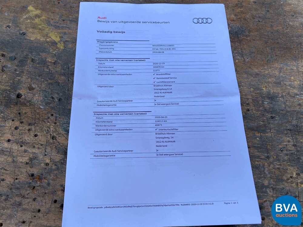 Audi A3 Limousine 1.6 TDI Adrenaline Sport S-line 110PS 2016, -Original NL-, JT-348-Z.