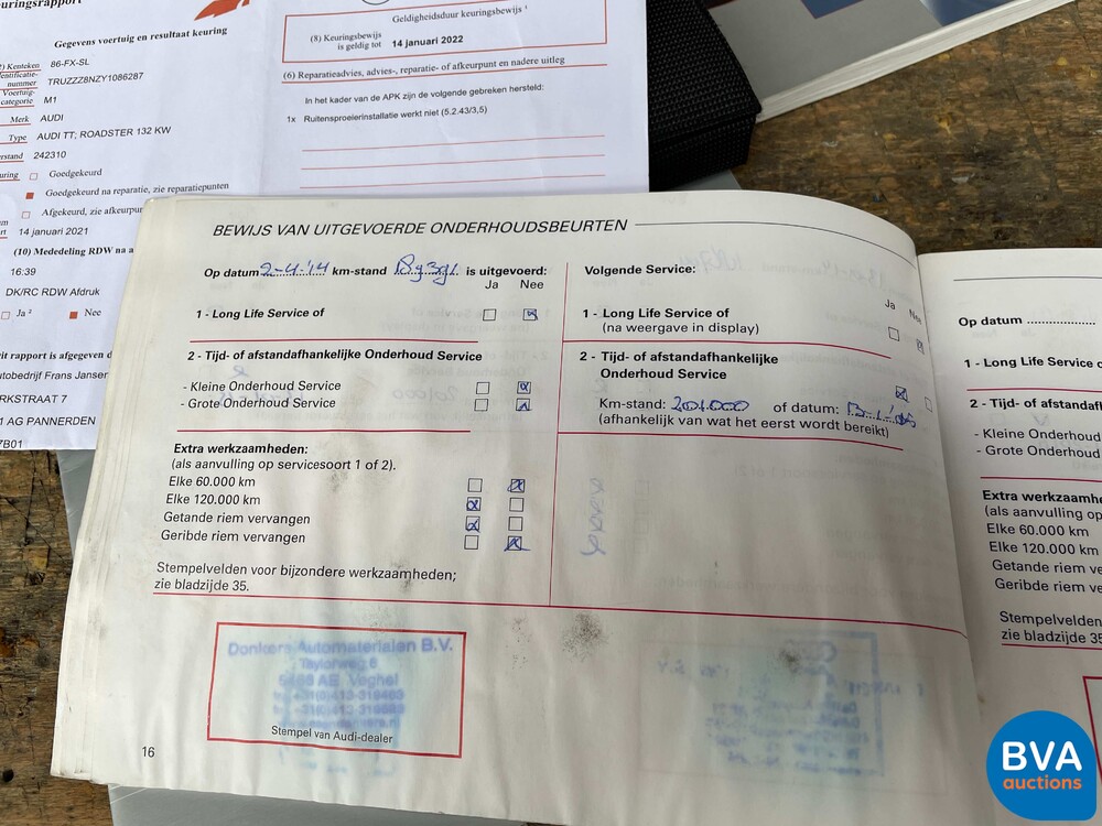 Audi TT-Roadster 1.8 Turbo 179 PS 2000 -Org. NL-, 86-FX-SL.