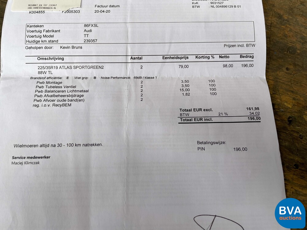 Audi TT-Roadster 1.8 Turbo 179 PS 2000 -Org. NL-, 86-FX-SL.