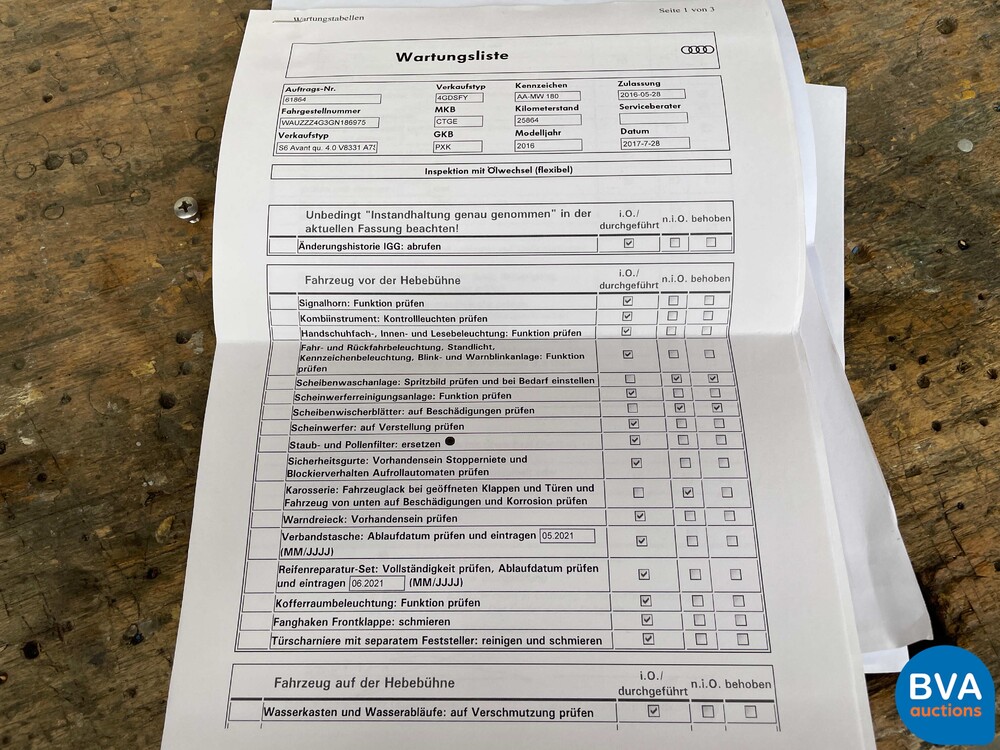 Audi S6 4.0 TFSI Pro Line Plus Quattro 540 PS 2016, J-626-DS.