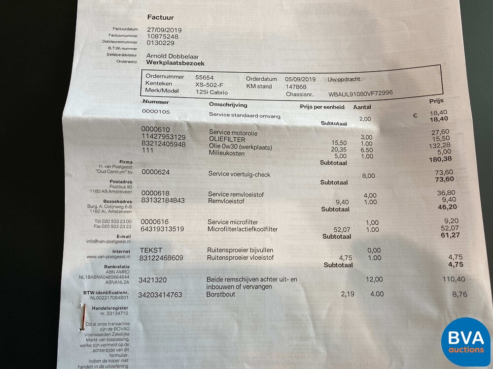 BMW 125i M-Sport Cabriolet 253pk Automatik 1-Serie 2009, XS-502-F.