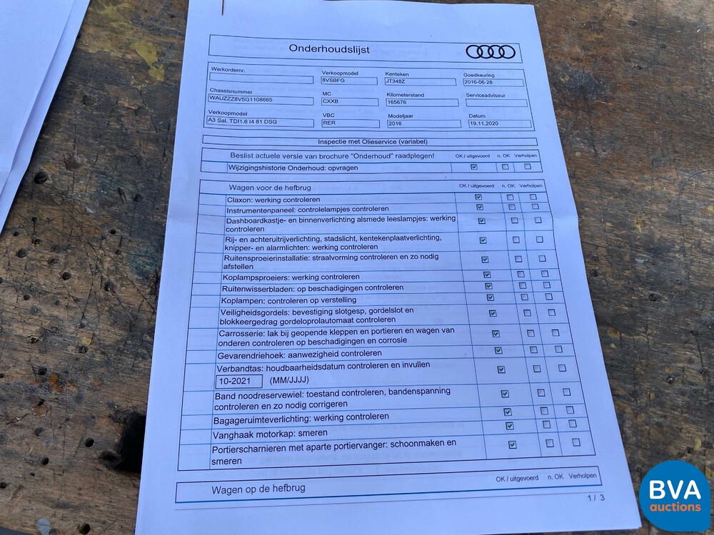 Audi A3 Limousine 1.6 TDI Adrenaline Sport S-line 110PS 2016, -Original NL-, JT-348-Z.