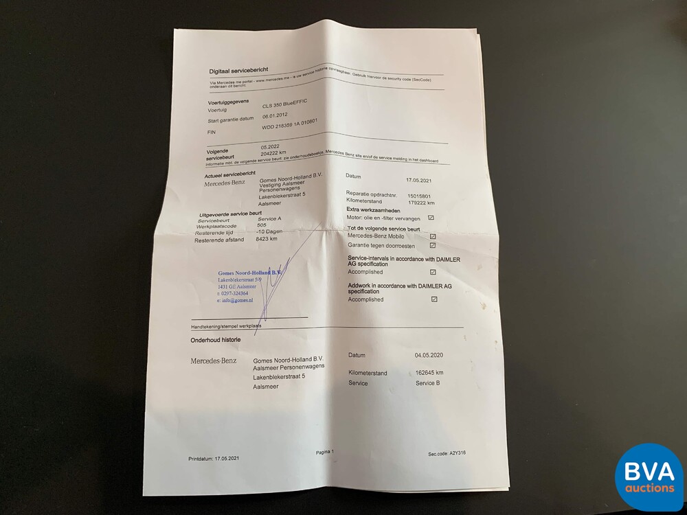 Mercedes-Benz CLS350 AMG DESIGNO MAGNO 306hp 2012 -Org. NL- Facelift, 45-TDN-3.