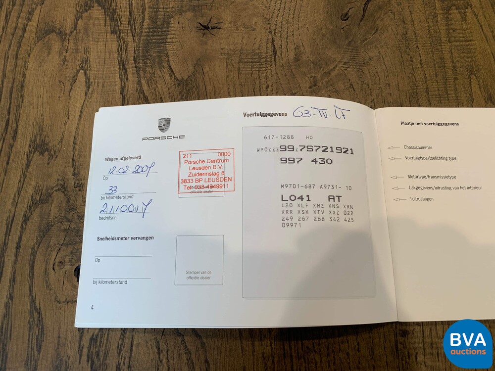 Porsche 911 3.8 Carrera 4S 355 HP 2007 -Org. NL-, 63-TV-LF.