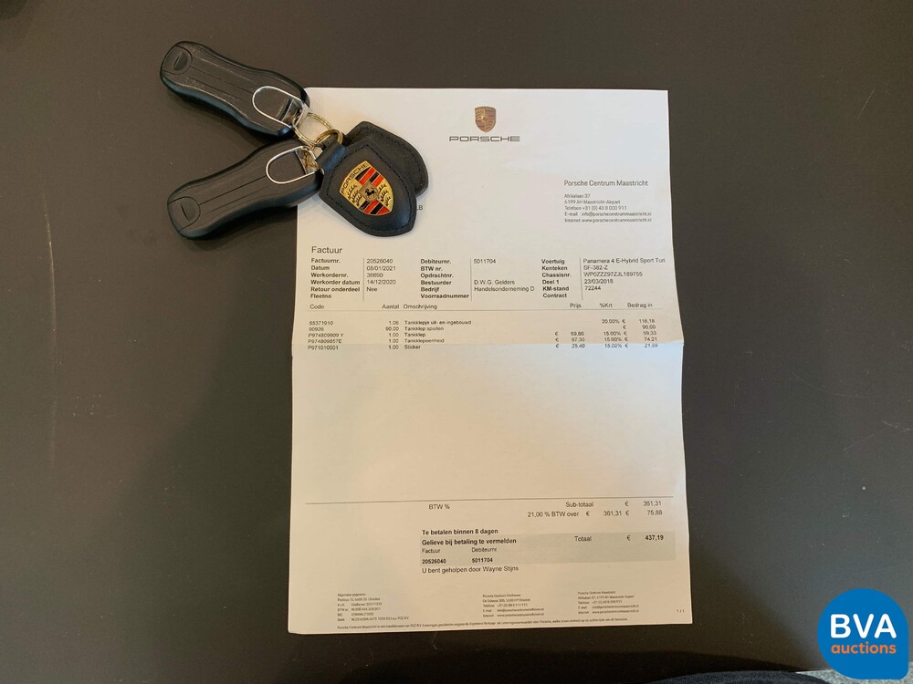 Porsche Panamera 4 Sport Turismo 2.9 E-Hybrid 462hp 2018 Plug-In Hybrid -Org. NL-, SF-382-Z.