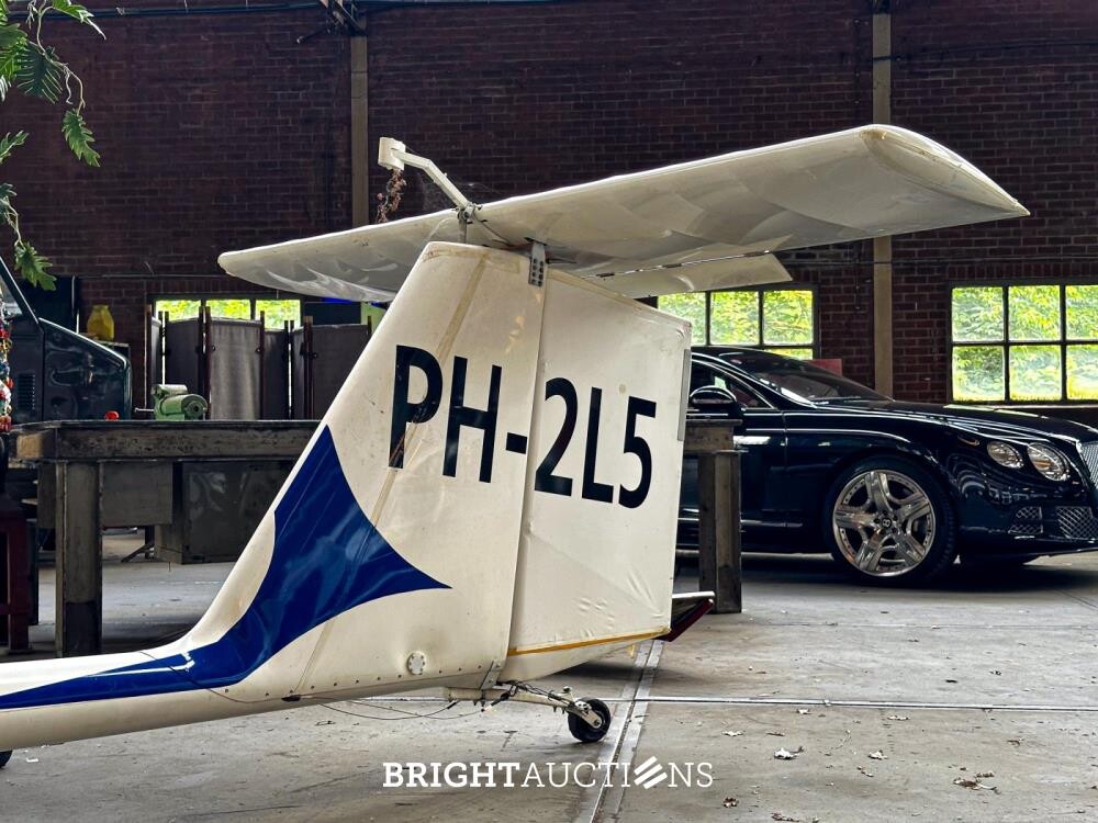 Albatros AE 209 ultra light Propellor Vliegtuig met Rotax 582 bombardier v.v maatwerk trailer
