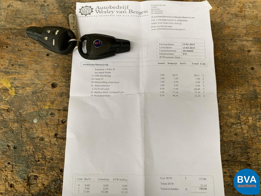 Saab 9-3 Cabriolet 2.8 T V6 Aero 250pk 2007, 7-KBZ-28