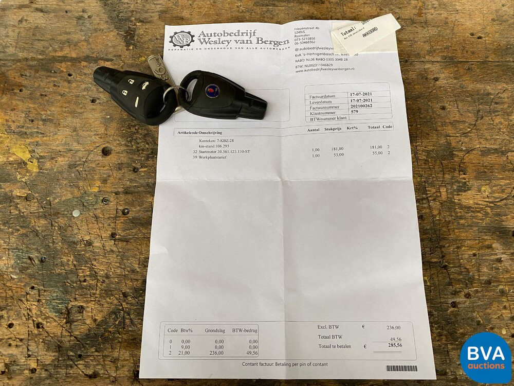 Saab 9-3 Cabriolet 2.8 T V6 Aero 250pk 2007, 7-KBZ-28