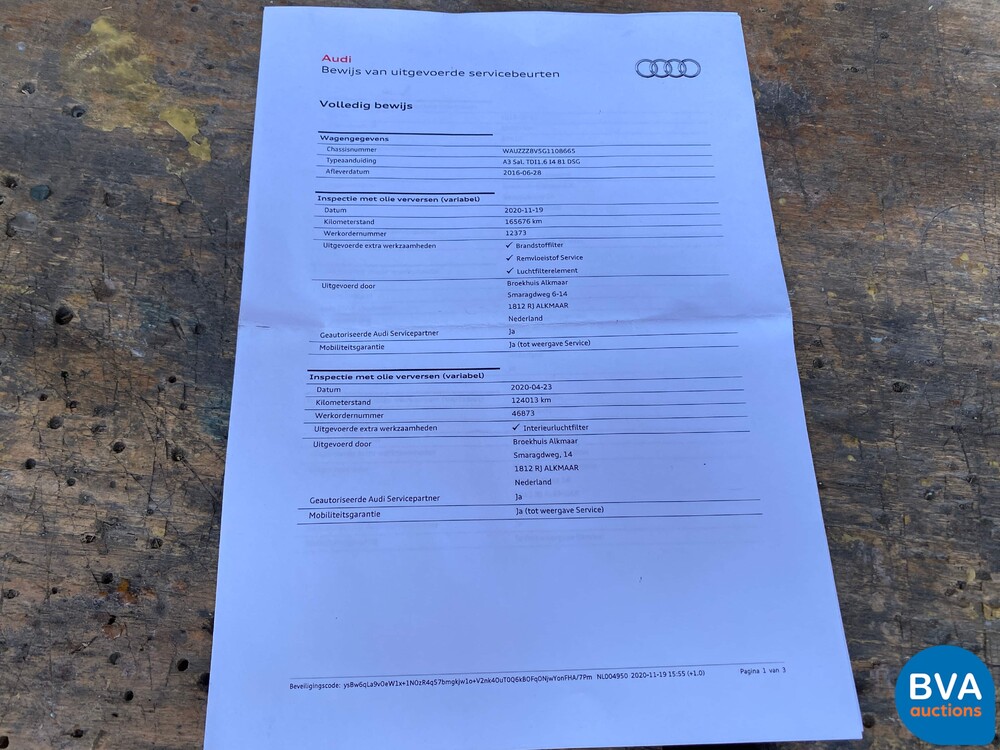 Audi A3 Limousine 1.6 TDI Adrenaline Sport S-line 110pk 2016, -Origineel NL-, JT-348-Z