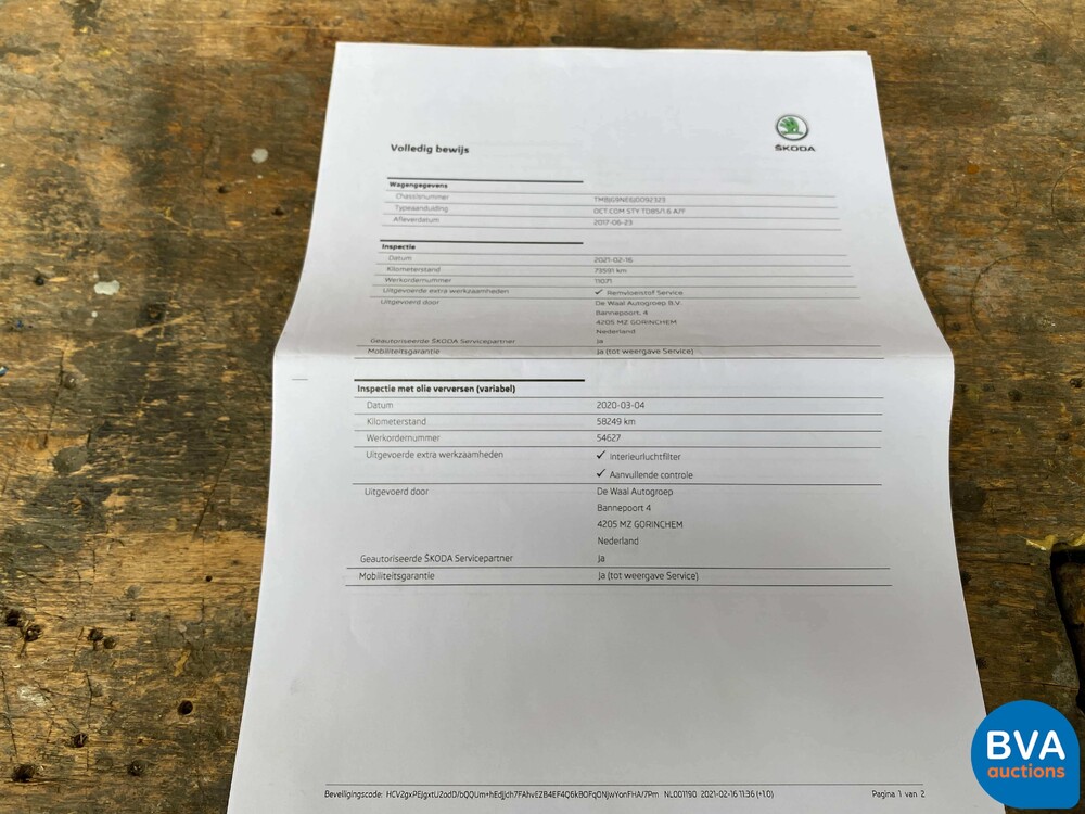 Skoda Octavia Combi 1.6 TDI Greentech Style Business 116pk 2017 -Org NL-, PG-733-H